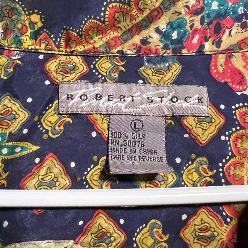 Silk patterned button up - Picture 3 of 4